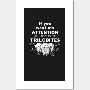 Trilobite apparel and fun paleontology fossil hunting Posters and Art